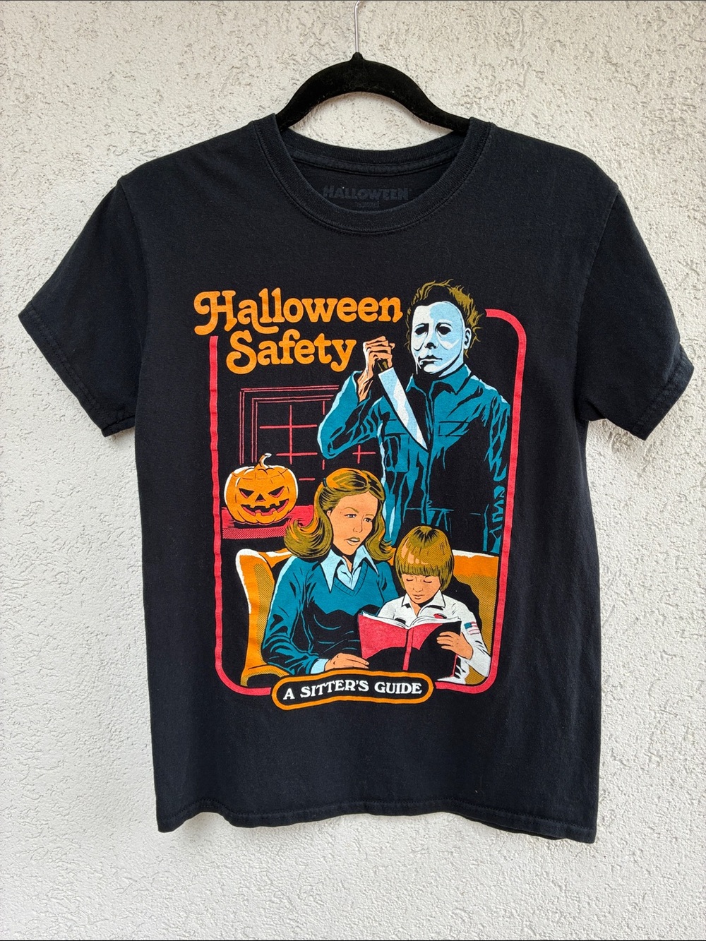 Halloween Safety A babysitters guide Halloween Michael Myers  T shirt